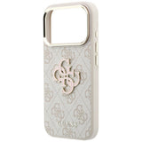 Guess iPhone 17 Pro Max/iPhone 18 Pro Max Kuori 4G Resin Logo Vaaleanpunainen