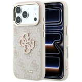Guess iPhone 17 Pro/iPhone 18 Pro Kuori 4G Resin Logo Vaaleanpunainen