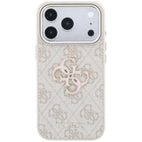 Guess iPhone 17 Pro/iPhone 18 Pro Kuori 4G Resin Logo Vaaleanpunainen