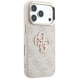 Guess iPhone 17 Pro/iPhone 18 Pro Kuori 4G Resin Logo Vaaleanpunainen