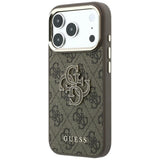 Guess iPhone 17 Pro Max/iPhone 18 Pro Max Kuori 4G Resin Logo Ruskea