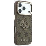 Guess iPhone 17 Pro Max/iPhone 18 Pro Max Kuori 4G Resin Logo Ruskea