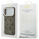 Guess iPhone 17 Pro Max/iPhone 18 Pro Max Kuori 4G Resin Logo Ruskea