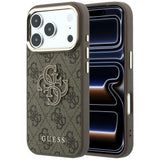 Guess iPhone 17 Pro/iPhone 18 Pro Kuori 4G Resin Logo Ruskea