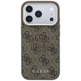 Guess iPhone 17 Pro/iPhone 18 Pro Kuori 4G Resin Logo Ruskea
