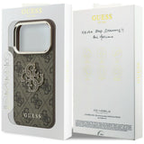 Guess iPhone 17 Pro/iPhone 18 Pro Kuori 4G Resin Logo Ruskea