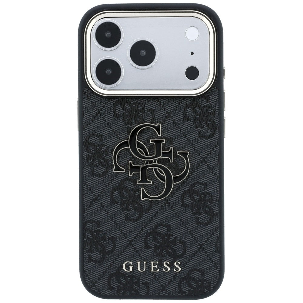 Guess iPhone 17 Pro Max/iPhone 18 Pro Max Kuori 4G Resin Logo Musta