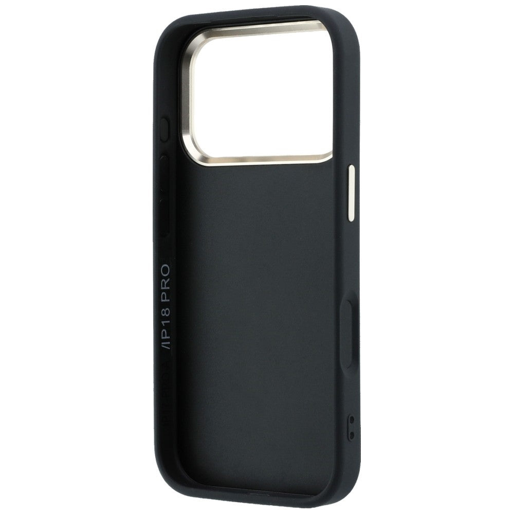 Guess iPhone 17 Pro Max/iPhone 18 Pro Max Kuori 4G Resin Logo Musta
