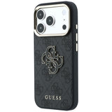 Guess iPhone 17 Pro/iPhone 18 Pro Kuori 4G Resin Logo Musta