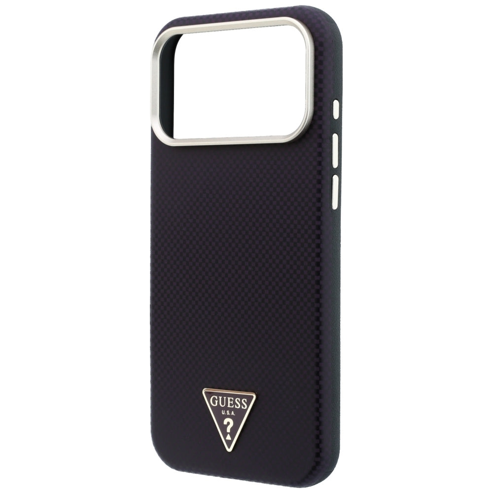 Guess iPhone 17 Pro/iPhone 18 Pro Kuori Kevlar kolmio-logo viininpunainen