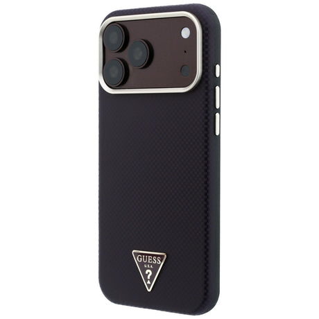 Guess iPhone 17 Pro Max/iPhone 18 Pro Max Kuori Kevlar Triangle Logo Viininpunainen