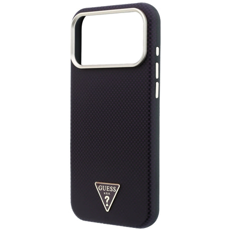 Guess iPhone 17 Pro Max/iPhone 18 Pro Max Kuori Kevlar Triangle Logo Viininpunainen