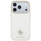 Guess iPhone 17 Pro Max/iPhone 18 Pro Max Kuori Saffiano 4G Classic Logo Beige