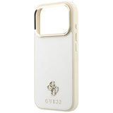 Guess iPhone 17 Pro Max/iPhone 18 Pro Max Kuori Saffiano 4G Classic Logo Beige