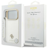 Guess iPhone 17 Pro Max/iPhone 18 Pro Max Kuori Saffiano 4G Classic Logo Beige