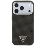 Guess iPhone 17 Pro Max/iPhone 18 Pro Max Kuori Kevlar Triangle Logo Ruskea