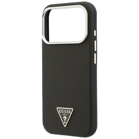 Guess iPhone 17 Pro Max/iPhone 18 Pro Max Kuori Kevlar Triangle Logo Ruskea