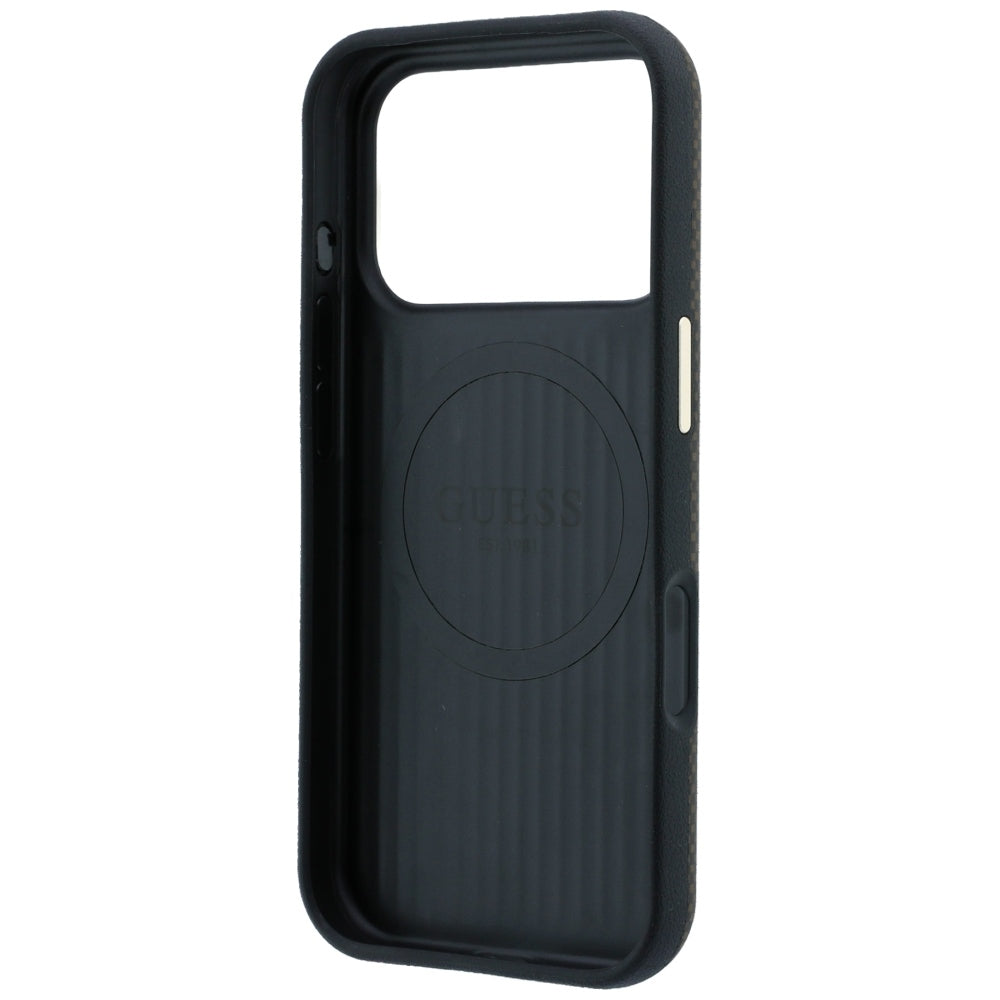Guess iPhone 17 Pro Max/iPhone 18 Pro Max Kuori Kevlar Triangle Logo Ruskea