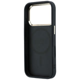 Guess iPhone 17 Pro Max/iPhone 18 Pro Max Kuori Saffiano 4G Classic Logo Musta