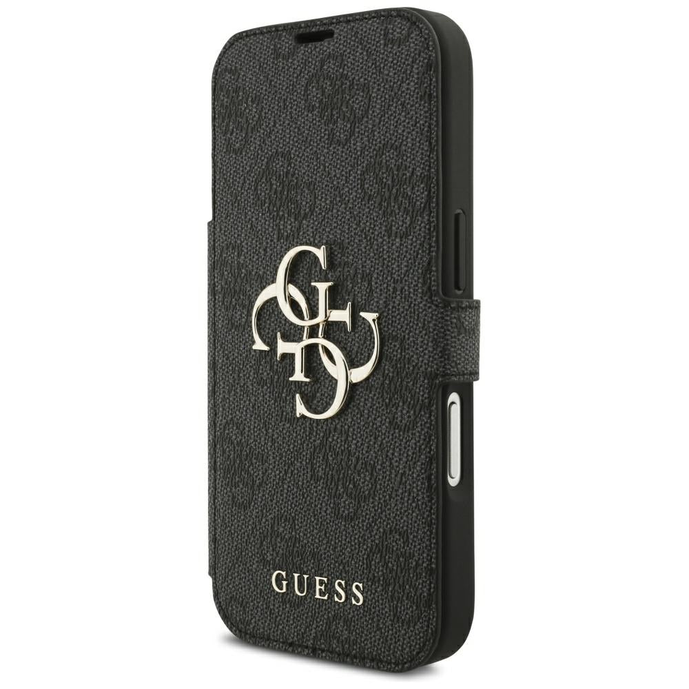 Guess iPhone 17 Pro/iPhone 18 Pro Kotelo Book 4G Metal Logo Musta