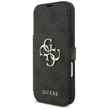 Guess iPhone 17 Pro/iPhone 18 Pro Kotelo Book 4G Metal Logo Musta