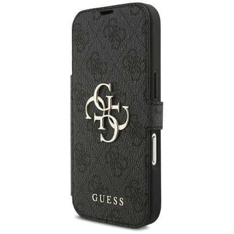 Guess iPhone 17 Pro/iPhone 18 Pro Kotelo Book 4G Metal Logo Musta