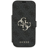Guess iPhone 17 Pro/iPhone 18 Pro Kotelo Book 4G Metal Logo Musta