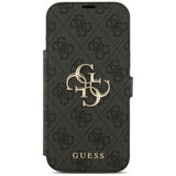 Guess iPhone 17 Pro Max/iPhone 18 Pro Max Kotelo Book 4G Metal Logo Musta