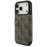 Guess iPhone 17 Pro/iPhone 18 Pro Kotelo Book 4G Metal Logo Ruskea