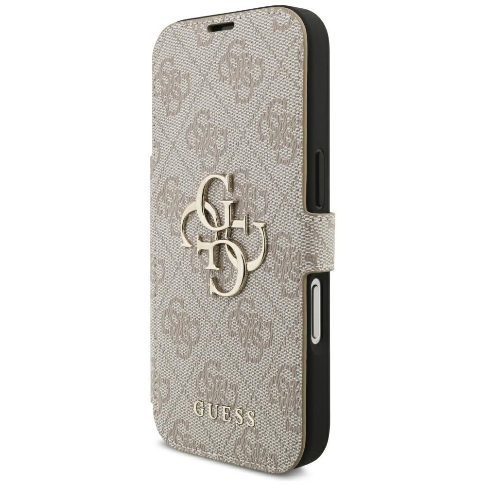 Guess iPhone 17 Pro/iPhone 18 Pro Kotelo Book 4G Metal Logo Vaaleanpunainen
