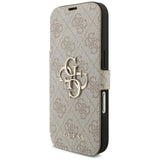 Guess iPhone 17 Pro/iPhone 18 Pro Kotelo Book 4G Metal Logo Vaaleanpunainen