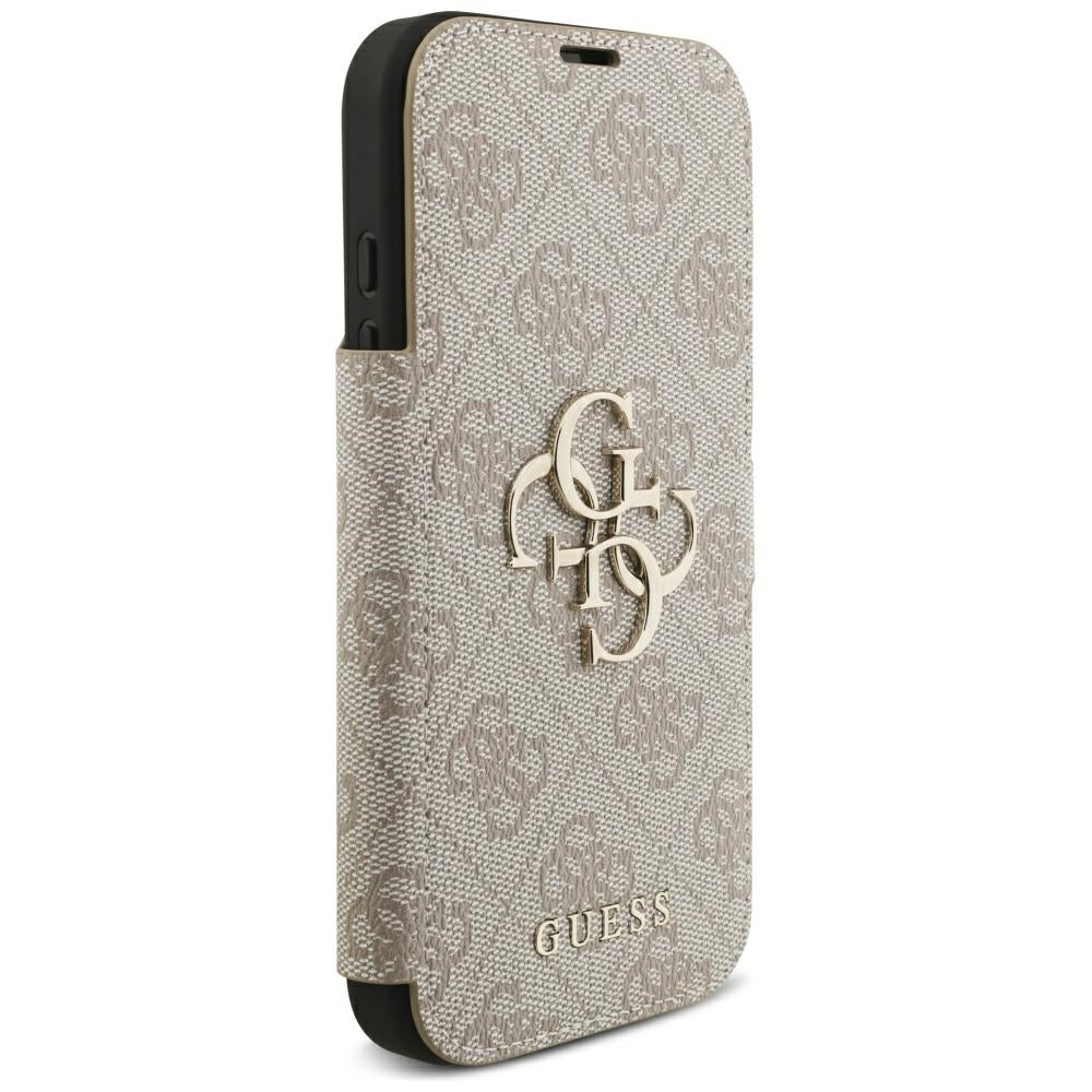 Guess iPhone 17 Pro/iPhone 18 Pro Kotelo Book 4G Metal Logo Vaaleanpunainen