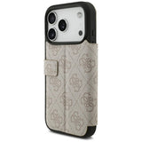 Guess iPhone 17 Pro/iPhone 18 Pro Kotelo Book 4G Metal Logo Vaaleanpunainen
