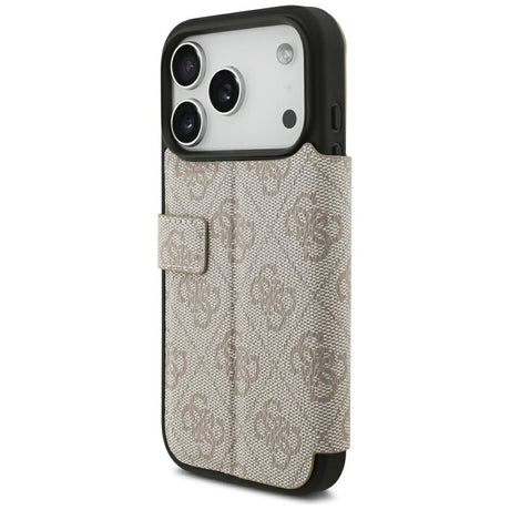 Guess iPhone 17 Pro/iPhone 18 Pro Kotelo Book 4G Metal Logo Vaaleanpunainen