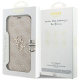 Guess iPhone 17 Pro/iPhone 18 Pro Kotelo Book 4G Metal Logo Vaaleanpunainen