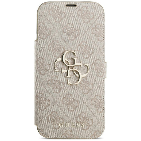 Guess iPhone 17 Pro Max/iPhone 18 Pro Max Kotelo Book 4G Metal Logo Vaaleanpunainen