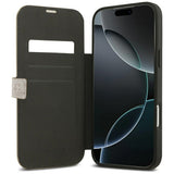 Guess iPhone 17 Pro Max/iPhone 18 Pro Max Kotelo Book 4G Metal Logo Vaaleanpunainen