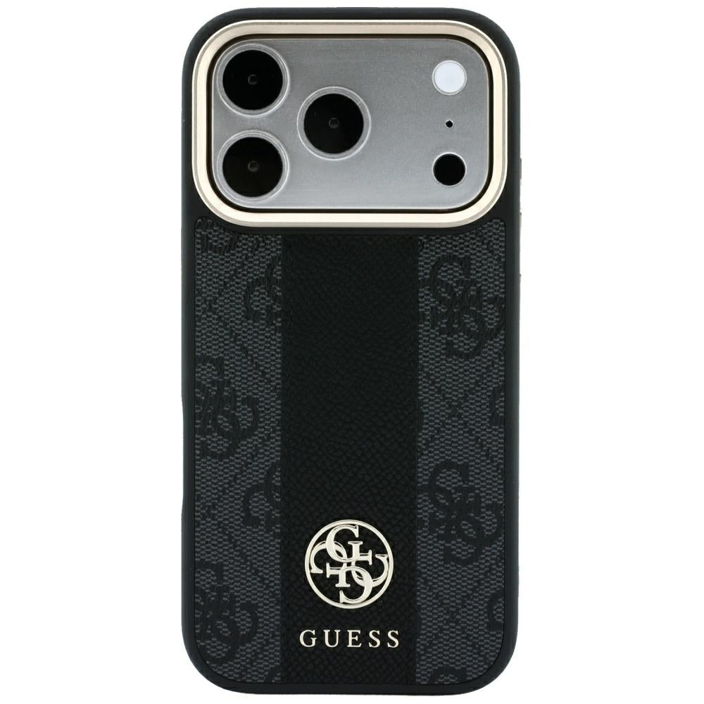 Guess iPhone 17 Pro/iPhone 18 Pro Kuori 4G Stripe Classic Logos Musta