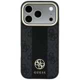 Guess iPhone 17 Pro/iPhone 18 Pro Kuori 4G Stripe Classic Logos Musta