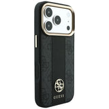 Guess iPhone 17 Pro/iPhone 18 Pro Kuori 4G Stripe Classic Logos Musta