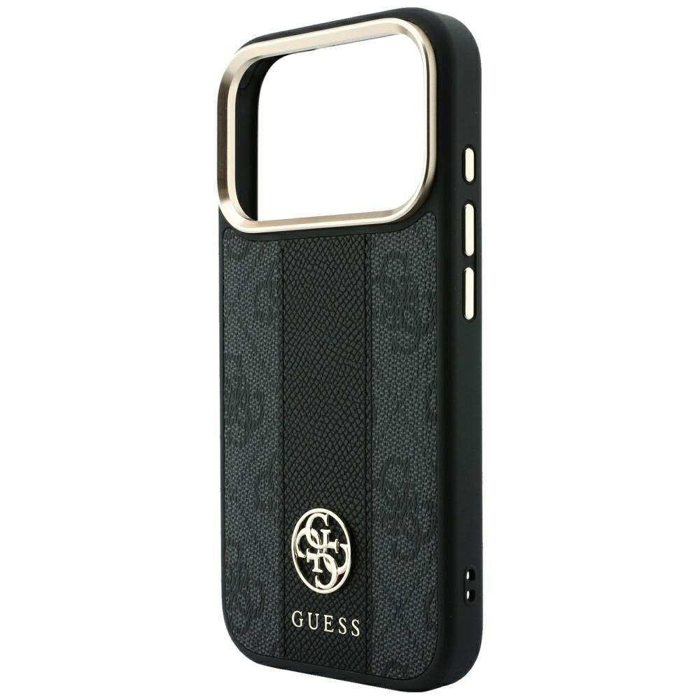 Guess iPhone 17 Pro/iPhone 18 Pro Kuori 4G Stripe Classic Logos Musta