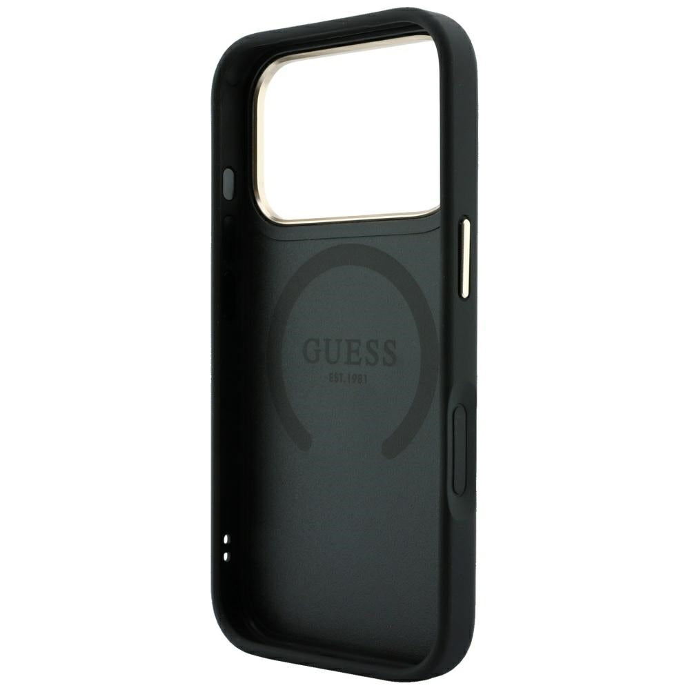 Guess iPhone 17 Pro/iPhone 18 Pro Kuori 4G Stripe Classic Logos Musta