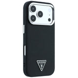 Guess iPhone 17 Pro Max/iPhone 18 Pro Max Kuori Grained Triangle Logo Musta