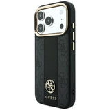 Guess iPhone 17 Pro Max/iPhone 18 Pro Max Kuori 4G Stripe Classic Logos Musta