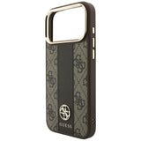 Guess iPhone 17 Pro/iPhone 18 Pro Kuori 4G Stripe Classic Logos Ruskea