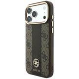 Guess iPhone 17 Pro Max/iPhone 18 Pro Max Kuori 4G Stripe Classic Logos Ruskea