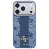 Guess iPhone 17 Pro/iPhone 18 Pro Kuori 4G Stripe Classic Logos Sininen