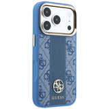 Guess iPhone 17 Pro Max/iPhone 18 Pro Max Kuori 4G Stripe Classic Logos Sininen
