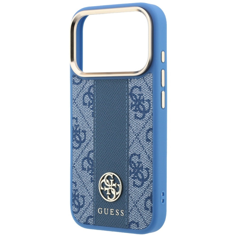 Guess iPhone 17 Pro Max/iPhone 18 Pro Max Kuori 4G Stripe Classic Logos Sininen
