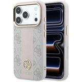 Guess iPhone 17 Pro/iPhone 18 Pro Kuori 4G Stripe Classic Logos Vaaleanpunainen